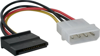 4-Pin Molex to SATA Power Cable / Adapter