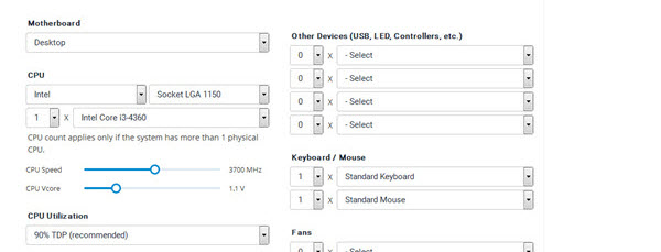 Power supply calculator