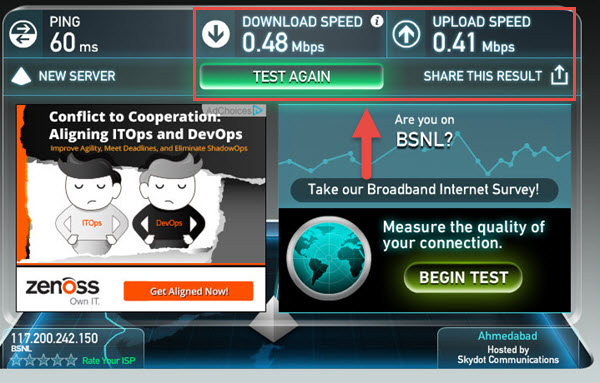 speedtest.net-bsnl-speed