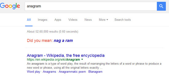 google-anagram