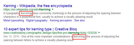 google-kerning