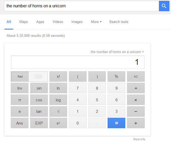 google-number-of-horns-on-unicorn