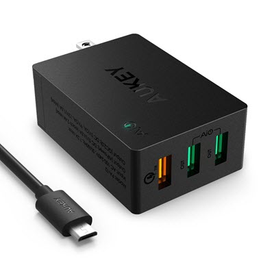 Aukey-Quick-Charge-2.0-42W-3-Ports-USB-Charger
