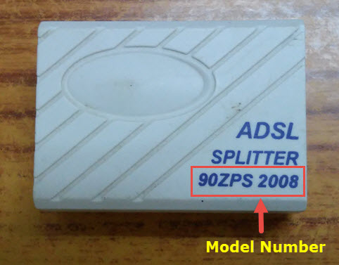 adsl-splitter-model-number